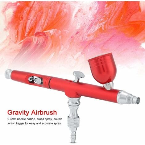 Airbrush Kit, Dual Action Time Saving Dual Action Airbrush Kit High  Strength Easy Operation For Painting