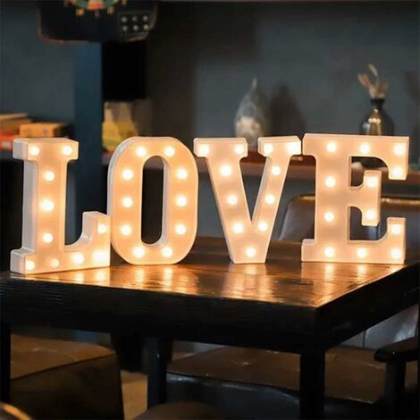 Light up store marquee letters