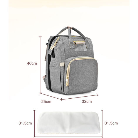 4 in 1 Portable Folding Crib Travel Mommy Bag,Baby Bassinet Organizer W ...