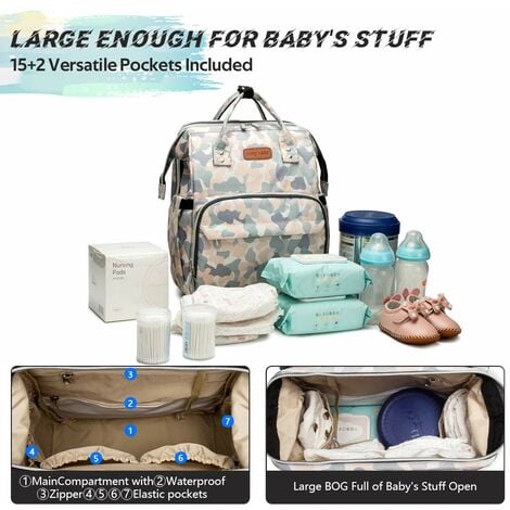 Baby Diaper Bag Backpack, Travel Diaper Bags for Baby Girl Boy Large  Capacity