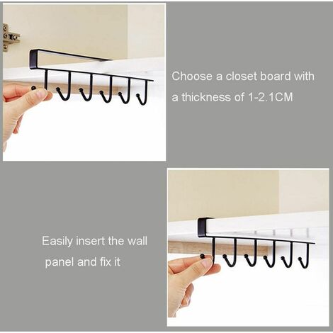 NORCKS 4 Pcs Silver Round Wall Hooks, 53 mm Concealed Coat Hooks