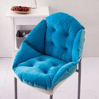 Chair Cushion With Backrest Seat Shell Armchair Soft Velvet Waterproof  Elastic For Garden Straw Rattan Chair Beige 40 * 40 * 48cm