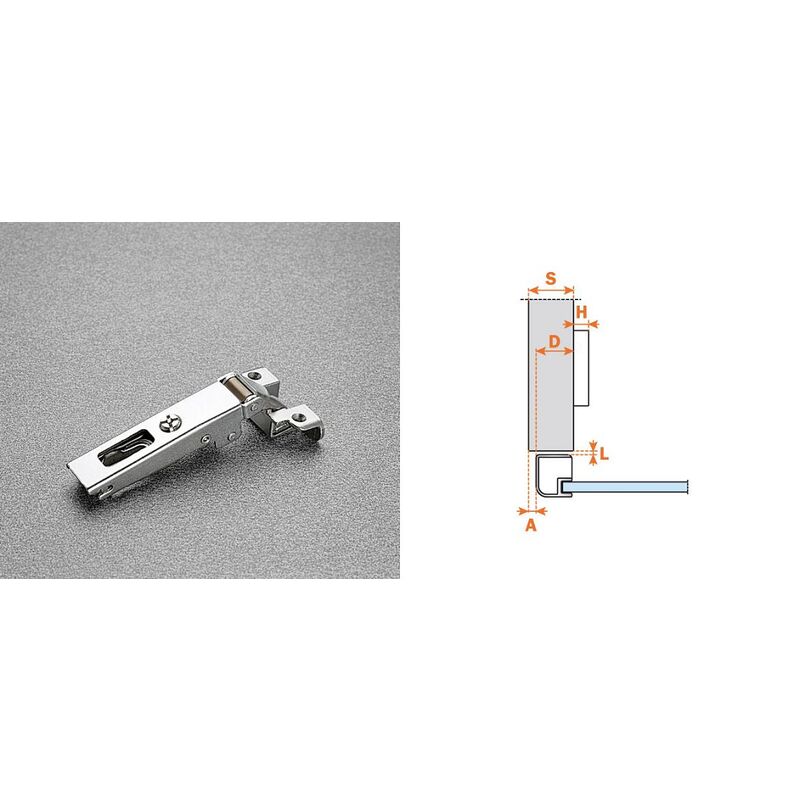 Cerniere per ante a libro BLUM CLIP top, battuta con sormonto 60 °