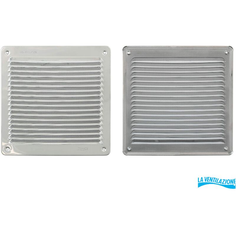 Trade Shop - Griglia Aerazione Di Ventilazione Piatto 15x15cm In Metallo  Per Aspirazione Aria