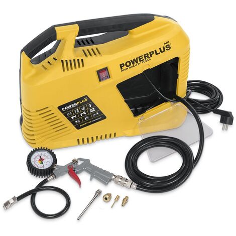 Compressore portatile 1100W VONROC - 8 bar - Senza olio - 180 l/m. Include  11 accessori