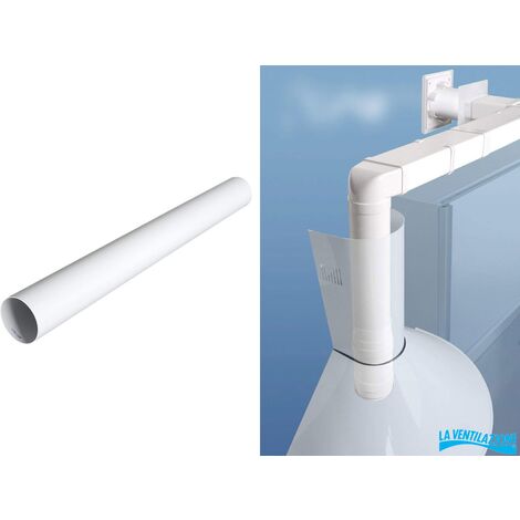 TUBO TONDO AERAZIONE PVC BIANCO DIAMETRO 100 mm. LUNGHEZZA 100 cm. prodotto  da LA VENTILAZIONE