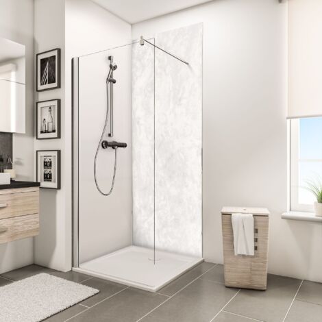 Schulte – Panneau mural de douche marbre 3mm – Surface hydrofuge et imperméable – Résistance à la chaleur jusqu'à 100°C – Découpe facile (1/5)