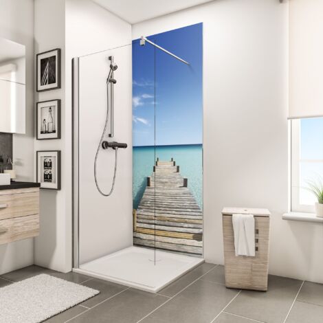ECHANTILLON - Panneau mural, revêtement pour douche et salle de bain, DécoDesign PHOTO, Schulte, Ponton de Maldives