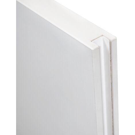 Porte coulissante intérieure Schulte, 75 x 203 cm, Porte pleine en bois blanc - Poignée ronde + double amortisseur Softclose