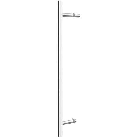 [ JAMAIS UTILISÉ ] - Porte de douche batttante, verre 5 mm anticalcaire, grande niche, Style 2.0, Schulte, profilé mural aspect chromé, 120 x 192 cm