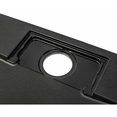 [ JAMAIS UTILISÉ ] - Receveur de douche de plain-pied, décor effet Pierre anthracite, ultra léger, recoupable, Schulte, 80 x 160 cm