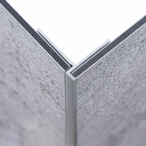 Profilé d'angle pour panneau mural de douche, DécoDesign, Schulte, Aspect chromé, 255 cm minimaliste