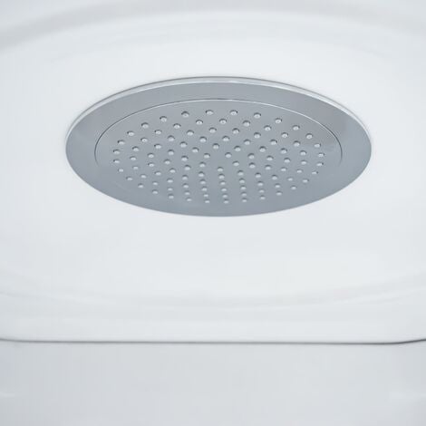 [ JAMAIS UTILISÉ ]- Cabine de douche intégrale arrondie, 90 x 90 cm, Cabine de douche complète, coloris blanc, Helgoland III, Schulte