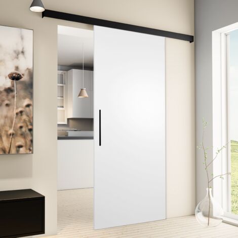 Schulte – Porte coulissante intérieure 102 x 220 cm – Panneau en bois aggloméré 25 mm – Système coulissant silencieux – Kit de montage inclus (1/5)