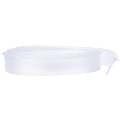 Schulte joint silicone à lèvre souple, translucide, universel, pour joint d’étanchéité de douche, 1000 mm recoupable, hauteur 14,5 mm