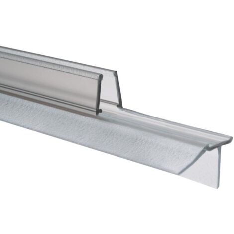 Schulte – Joint d'étanchéité translucide pour bas de porte de douche – Longueur 1000 mm – Compatible parois 6 à 8 mm – Étanchéité optimale (1/5)