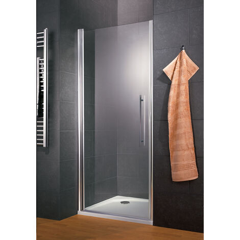 Porte de douche pivotante, verre 5 mm anticalcaire, style, profilé aspect chromé, Schulte, 70 x 192 cm