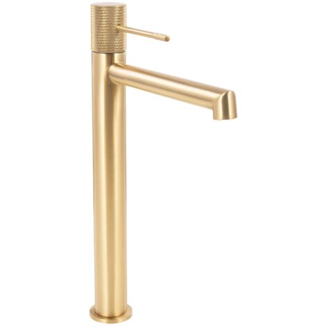 Collection, mitigeur de lavabo, robinet de salle de bains doré, idéalement conçu pour lavabo ou vasque à poser, or mat, KADIA L (1/4)