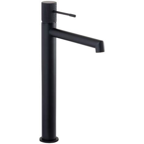 Collection, mitigeur de lavabo, robinet de salle de bains, idéalement conçu pour lavabo ou vasque à poser, noir mat, KADIA L (1/4)