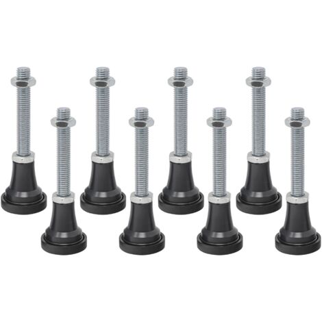 Lot de pieds 9-12 cm pour un receveur de douche de plain-pied en résine minérale, Lot de 8 pieds