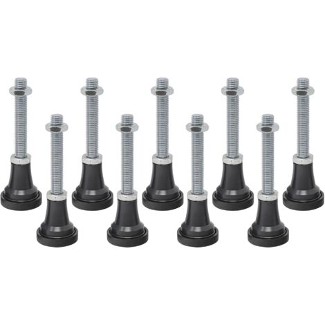 Lot de pieds 9-12 cm pour un receveur de douche de plain-pied en résine minérale, Lot de 9 pieds