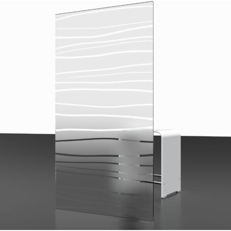 Paroi de douche à l'italienne, profilé aspect chromé, paroi fixe Walk In, NewStyle Schulte, traitement anticalcaire, décor Mistral, verre 6 mm, 120 x 190 cm