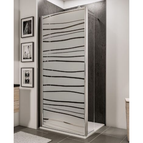 Schulte – Paroi de douche à l'italienne 120 x 190 cm – Verre de sécurité 6 mm anticalcaire – Profilé chromé – Accès Walk In design industriel (1/6)