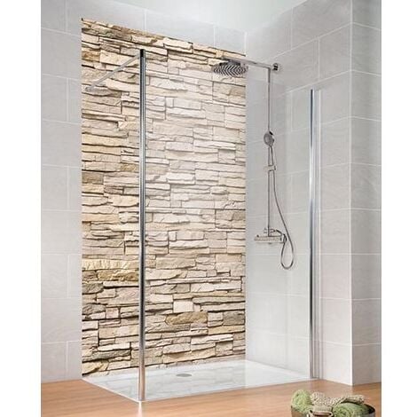 Panneau mural Parement clair, revêtement pour douche et salle de bain, DécoDesign DÉCOR, Schulte, 100 x 210 cm