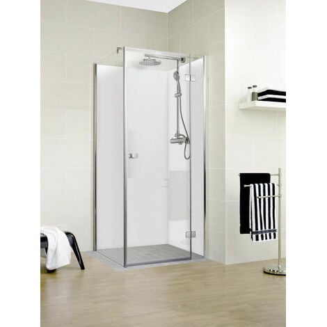 Panneau mural Blanc structuré, revêtement pour douche et salle de bain, DécoDesign DÉCOR, Schulte, 100 x 210 cm