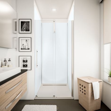 Panneau mural Blanc structuré, revêtement pour douche et salle de bain, DécoDesign DÉCOR, Schulte, 100 x 210 cm