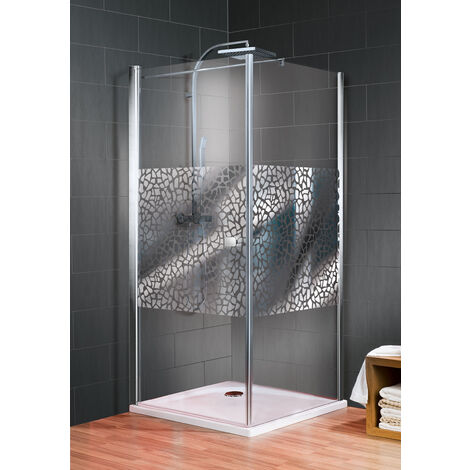 Porte de douche pivotante, 80 x 192 cm, Schulte NewStyle, verre transparent  anticalcaire, Liane