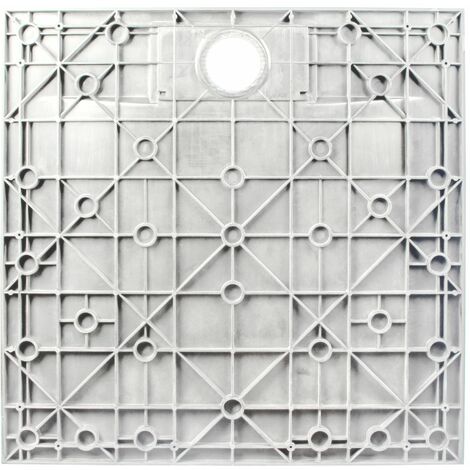 Receveur de douche de plain-pied, décor effet Pierre blanche, ultra léger, recoupable, Schulte, 90 x 100 cm