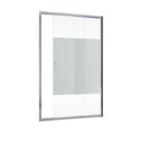Porte de douche coulissante, 120 x 190 cm, verre 5 mm, Sunny, Schulte, sabl� au milieu (d�poli), profil� blanc
