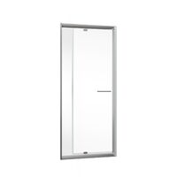 Porte de douche pivotante extensible, verre 5 mm, Vita, Schulte, 80-90 cm, profil� aspect chrom�, verre transparent