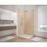Lot de 2 panneaux muraux 100 x 210 cm Travertin, Schulte