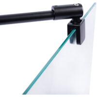 Barre Renfort Paroi Verre Barre De Stabilisation Pour Paroi De Douche Schulte - Laiton Chromé 80 Cm - Fixation Au Plafond - Compatible Verre 5 à 8 Mm D'épaisseur