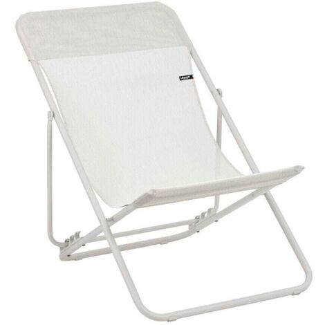 Sedia A Sdraio Pieghevole Lafuma Maxi Transat, Multi-posizione, Tessuto Batyline Arancione - Per Giardino E Piscina