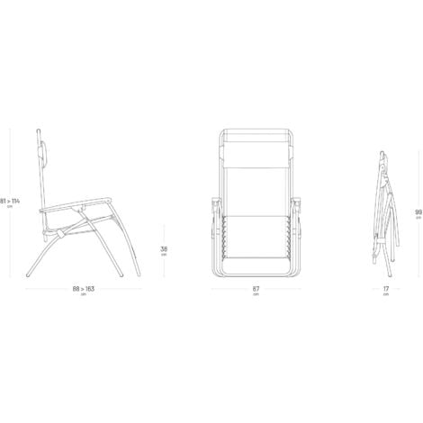 Fauteuil Relax Jardin - Chaise Longue Zéro Gravité - Rt 2 - Batyline® Iso - Bleu Ciel - Lafuma Mobilier