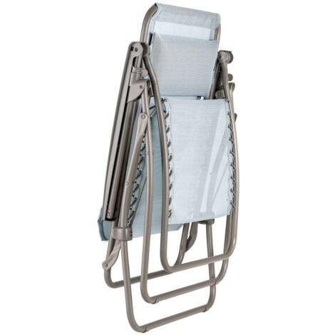 Fauteuil Relax Jardin - Chaise Longue Zéro Gravité - Rt 2 - Batyline® Iso - Bleu Ciel - Lafuma Mobilier