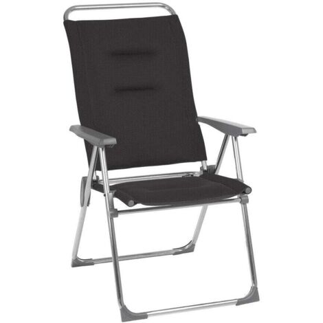 Fauteuil Camping et Plage Pliant - Ultra-Léger - Alu Cham - Aircomfort® - Noir Acier - Lafuma Mobilier