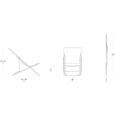 LAFUMA MOBILIER - Transat de jardin pliable - TRANSATUBE2 - Ocean II Tube Titane
