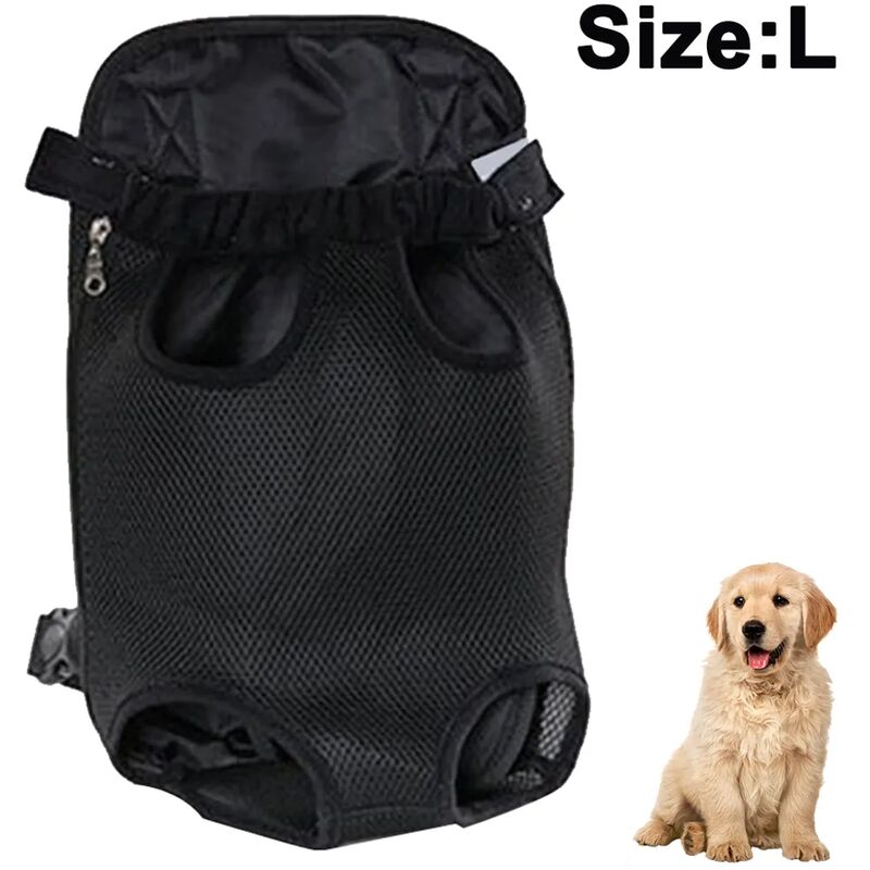 Sac à dos de porte-chien pour animaux de compagnie, porte-chien réglable  face avant S