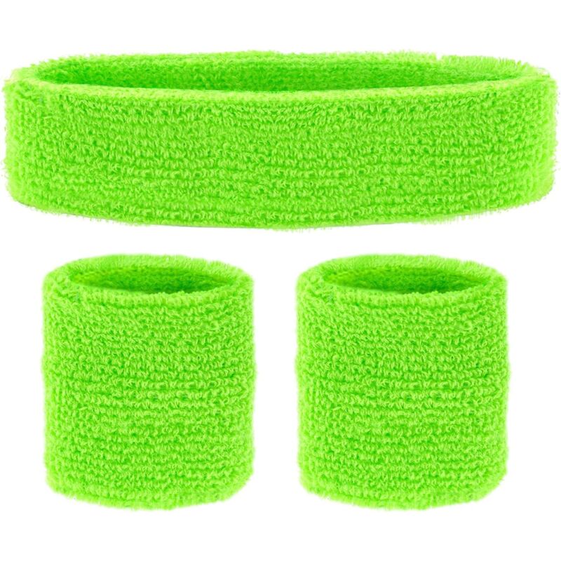 Bandeau Fluo Annee 80 Accessoire Bandeaux De Poignet 12 PièCes 3