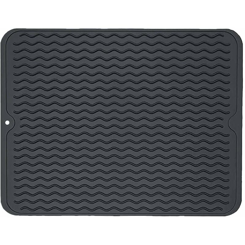 Tapis de drainage pliant, 43x33cm Silicone Draining Board Mats