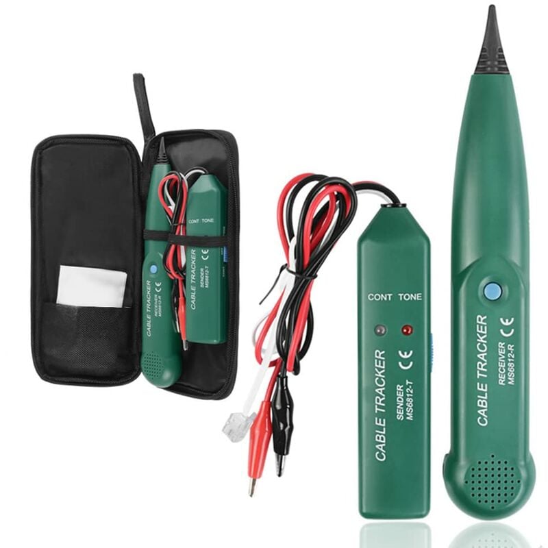 Traceur Cable, MS6812 Détecteur de Cable électrique, Traceur de Câble  Portable,Testeur de Câble Téléphonique pour