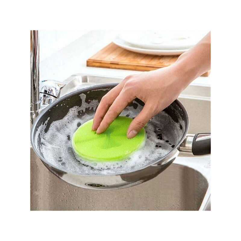 Éponge silicone, Freeas Coque en Silicone à Vaisselle à laver éponge à  Récurer de Cuisine Plats de Nettoyage Antibactérien (6 PCs) : :  Cuisine et Maison