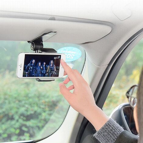 360° support montage voiture pare-soleil miroir support pour téléphone  portable
