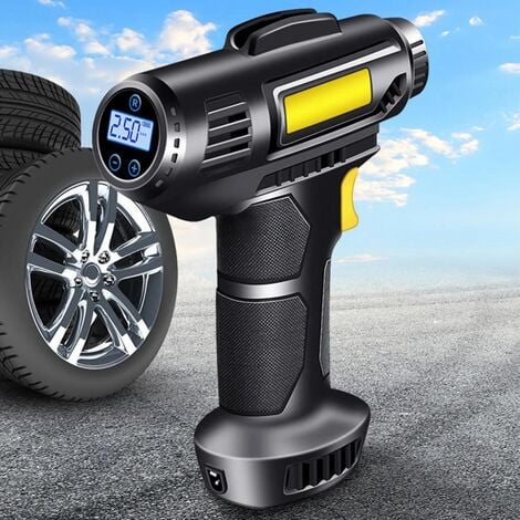 CREA Pompe à Air électrique pour pneus de voiture, 120w, Portable,  Rechargeable, compresseur d'air numérique