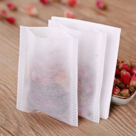 Sachets filtre à thé en tissu non tissé nickel able, lot de 100