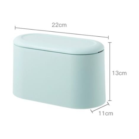 Petite Poubelle de Table avec Couvercle à Bouton-Poussoir pour Bureau,Salle  Bain Cuisine et Chambre,Stockage pour Nourriture pour Animau